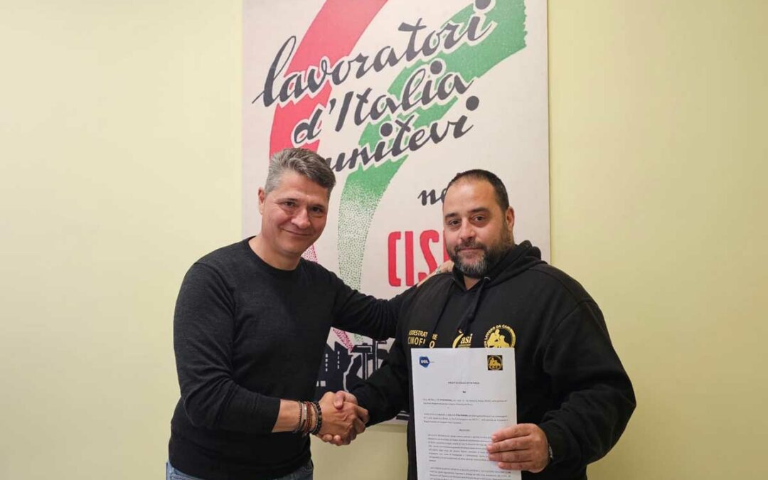Ugl di Roma, accordo con l’associazione “Un lavoro da cani” per la tutela degli animali