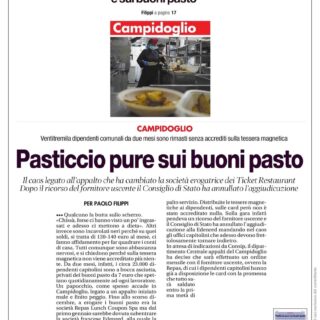 Su "Il Tempo" di oggi le considerazioni del Segretario UGL Roma Ermenegildo Rossi