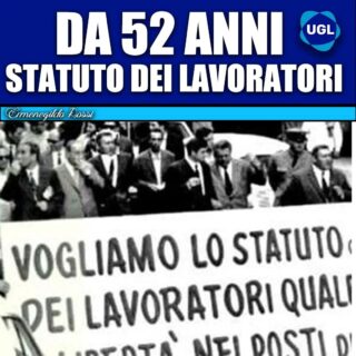 20 maggio 1970: nasce la legge 300/70, divenuta poi per tutti "lo Statuto dei Lavoratori", quelle "norme sulla tutela della libertà e dignità dei lavoratori, della libertà sindacale e dell'attività sindacale nei luoghi di lavoro" che hanno introdotto l'esigibilita' di diritti universali nel mondo produttivo, che ancora ci accompagnano e garantiscono universalità di diritti incomprimibili.